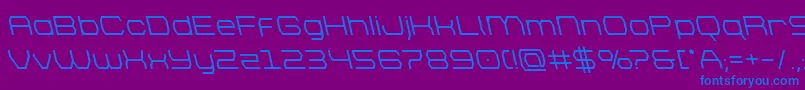 brettonsemiboldleft Font – Blue Fonts on Purple Background