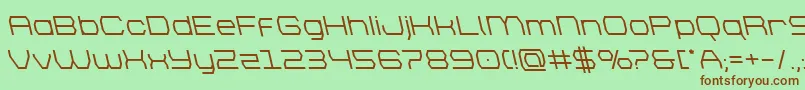 brettonsemiboldleft Font – Brown Fonts on Green Background