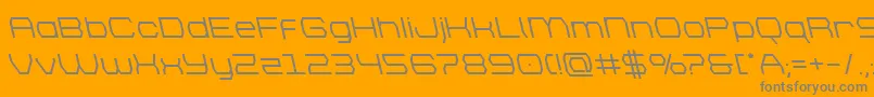 brettonsemiboldleft-fontti – harmaat kirjasimet oranssilla taustalla