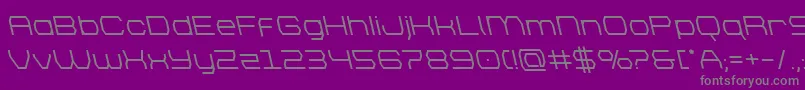 brettonsemiboldleft Font – Gray Fonts on Purple Background