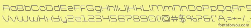 Шрифт brettonsemiboldleft – серые шрифты на жёлтом фоне