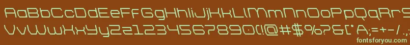 brettonsemiboldleft Font – Green Fonts on Brown Background