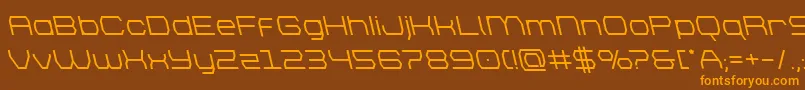 brettonsemiboldleft Font – Orange Fonts on Brown Background