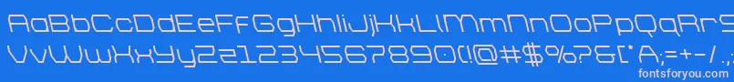 brettonsemiboldleft Font – Pink Fonts on Blue Background