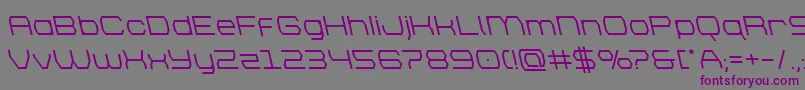 フォントbrettonsemiboldleft – 紫色のフォント、灰色の背景