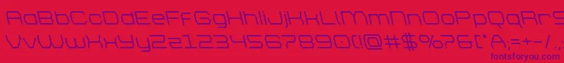 brettonsemiboldleft-Schriftart – Violette Schriften auf rotem Hintergrund