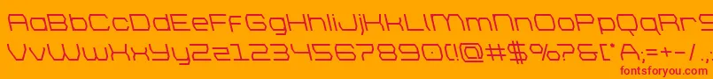 フォントbrettonsemiboldleft – オレンジの背景に赤い文字
