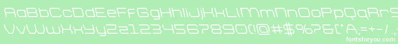 brettonsemiboldleft-fontti – valkoiset fontit vihreällä taustalla