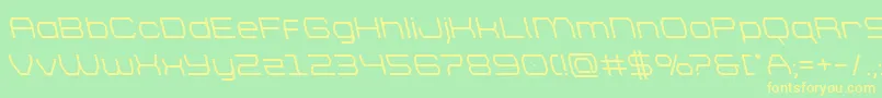 Шрифт brettonsemiboldleft – жёлтые шрифты на зелёном фоне