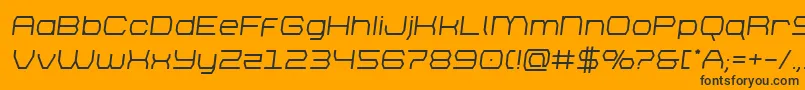 brettonsemiboldsemital Font – Black Fonts on Orange Background