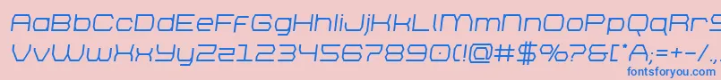Czcionka brettonsemiboldsemital – niebieskie czcionki na różowym tle