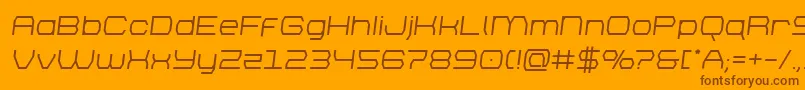 Więcej informacji o czcionce brettonsemiboldsemital Czcionka brettonsemiboldsemital – brązowe czcionki na pomarańczowym tle
