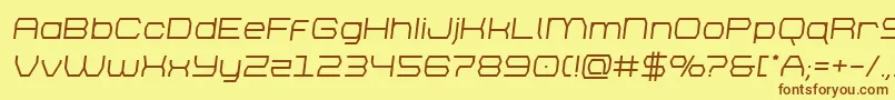 Police brettonsemiboldsemital – polices brunes sur fond jaune
