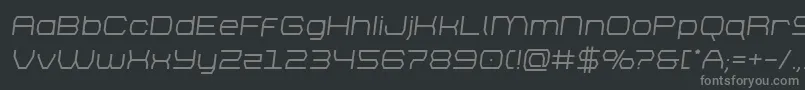 フォントbrettonsemiboldsemital – 黒い背景に灰色の文字