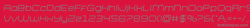 Шрифт brettonsemiboldsemital – серые шрифты на красном фоне