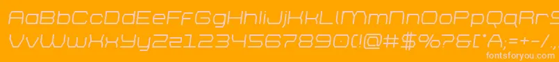 Police brettonsemiboldsemital – polices roses sur fond orange