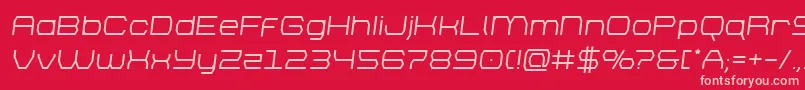 brettonsemiboldsemital Font – Pink Fonts on Red Background
