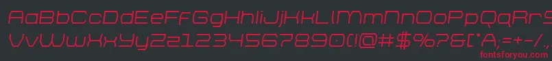 brettonsemiboldsemital Font – Red Fonts on Black Background