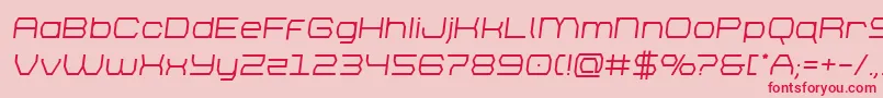 brettonsemiboldsemital-Schriftart – Rote Schriften auf rosa Hintergrund