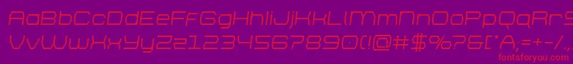 brettonsemiboldsemital Font – Red Fonts on Purple Background