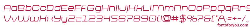 フォントbrettonsemiboldsemital – 白い背景に赤い文字