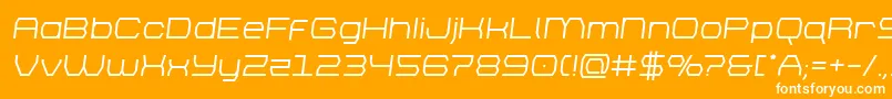 フォントbrettonsemiboldsemital – オレンジの背景に白い文字