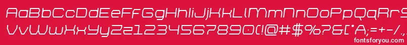 Шрифт brettonsemiboldsemital – белые шрифты на красном фоне
