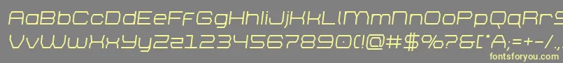 brettonsemiboldsemital Font – Yellow Fonts on Gray Background