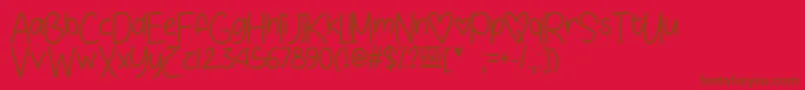 fuente LoveSunshineOtf – Fuentes Marrones Sobre Fondo Rojo