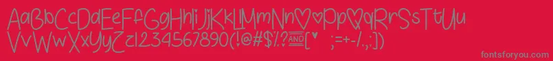 LoveSunshineOtf Font – Gray Fonts on Red Background