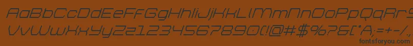 Шрифт brettonsemiboldsuperital – чёрные шрифты на коричневом фоне