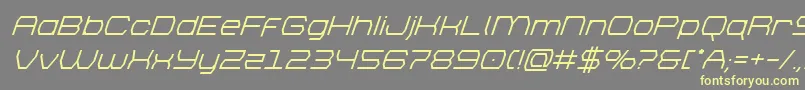Шрифт brettonsemiboldsuperital – жёлтые шрифты на сером фоне