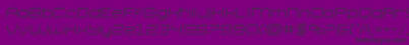 brettonsemital-Schriftart – Schwarze Schriften auf violettem Hintergrund