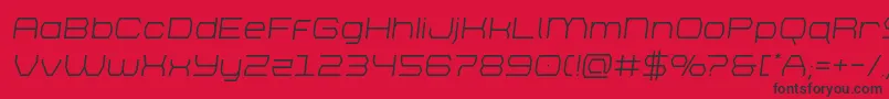 brettonsemital Font – Black Fonts on Red Background