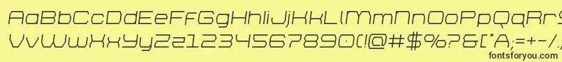brettonsemital Font – Black Fonts on Yellow Background