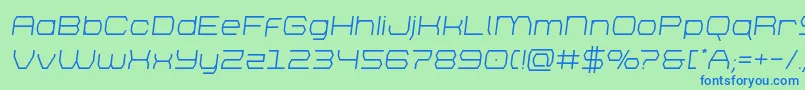 Шрифт brettonsemital – синие шрифты на зелёном фоне