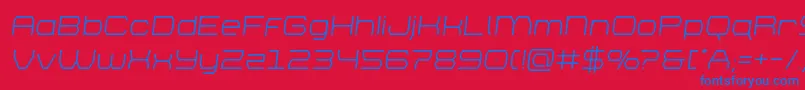brettonsemital Font – Blue Fonts on Red Background