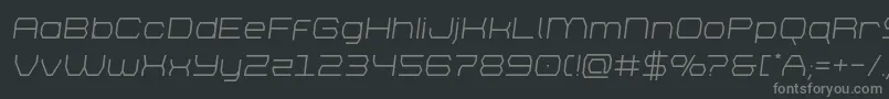 brettonsemital Font – Gray Fonts on Black Background