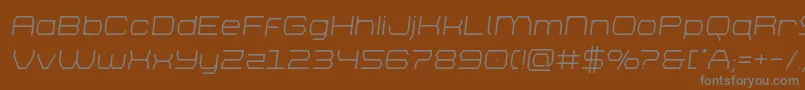 brettonsemital-Schriftart – Graue Schriften auf braunem Hintergrund
