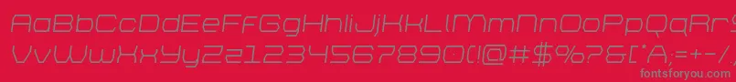 Шрифт brettonsemital – серые шрифты на красном фоне