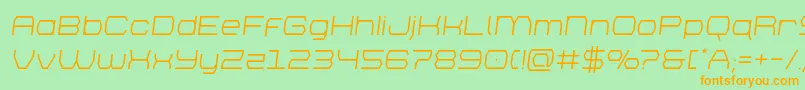 Шрифт brettonsemital – оранжевые шрифты на зелёном фоне