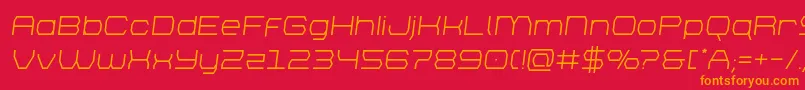 brettonsemital Font – Orange Fonts on Red Background