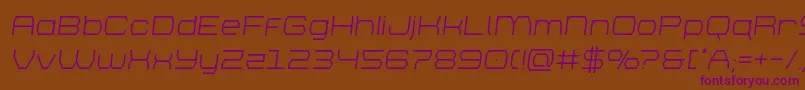 brettonsemital Font – Purple Fonts on Brown Background