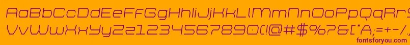 Шрифт brettonsemital – фиолетовые шрифты на оранжевом фоне