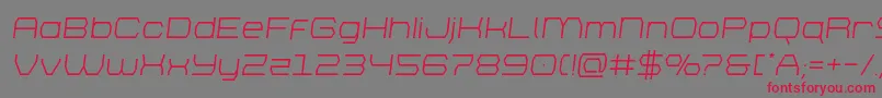 フォントbrettonsemital – 赤い文字の灰色の背景