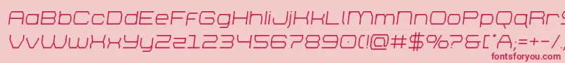 brettonsemital Font – Red Fonts on Pink Background