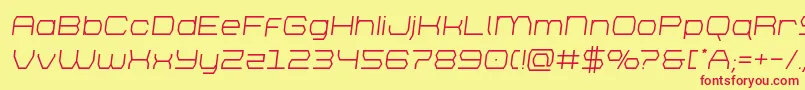brettonsemital Font – Red Fonts on Yellow Background