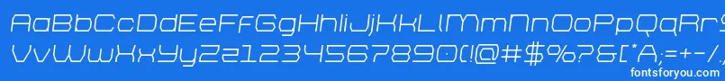 Шрифт brettonsemital – белые шрифты на синем фоне