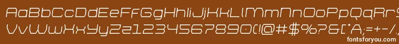 brettonsemital-Schriftart – Weiße Schriften auf braunem Hintergrund
