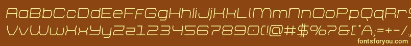 brettonsemital Font – Yellow Fonts on Brown Background